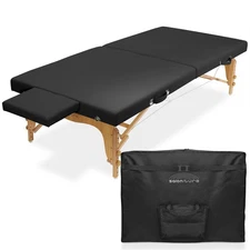 Portable Physical Therapy Massage Table - Stretching Treatment - Black