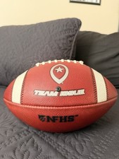 CUSTOM TEAM ISSUE NCAA/NFHS RED LEATHER FOOTBALL (Conditioned & Brushed)
