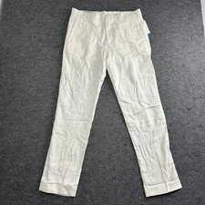 Perry Ellis Portfolio Pants Mens 32x32 Bright White Slim Fit Linen Blend New