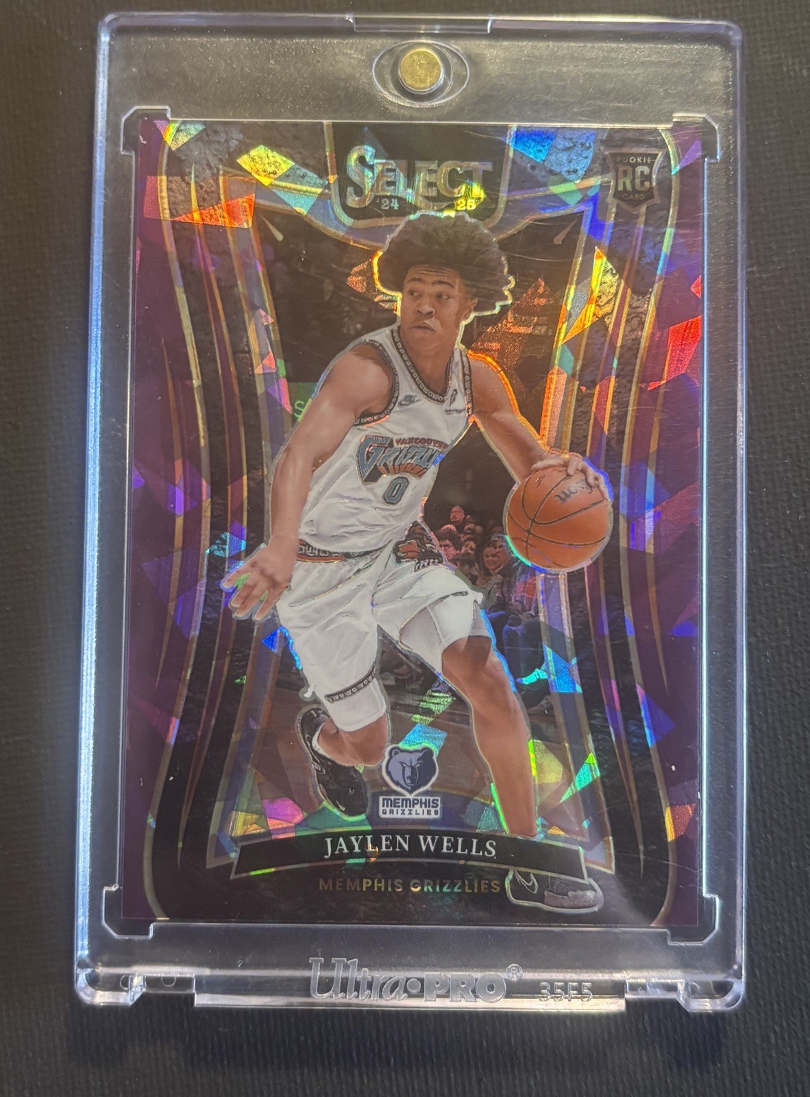 Jaylen Wells SP 2024-25 Select Purple Ice Prizm RC /99 #371 Grizzlies