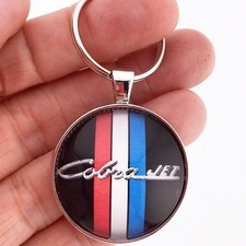 Vintage Ford Mustang Cobra Jet Emblem Badge Fender Logo 1.2 Diameter Keychain Vintage Ford Mustang Cobra Jet Emblem Badge Fender Logo 1.2 Diameter Keychain