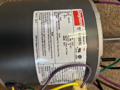 4M207G DAYTON 1/2 HP 1075 RPM CONDENSER FAN MOTOR 208-230 VOLTS 60 Hz