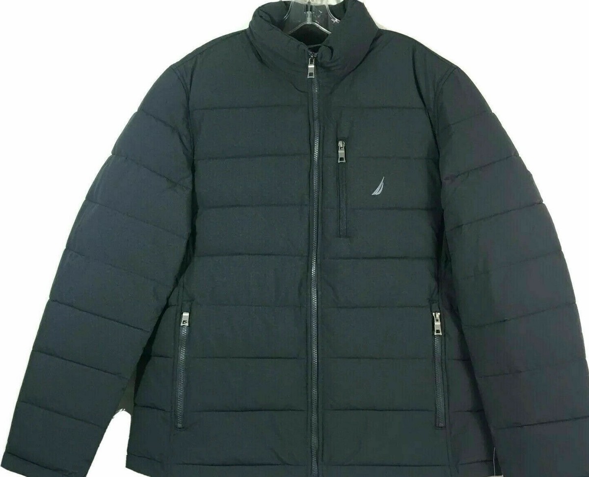 スキー nautica reversible jacket Nautica Men's Puffer Coat Reversible Midweight Insulated