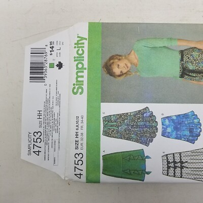 Simplicity Sewing Pattern Asymmetrical Flounce Twirl Skirt 4753