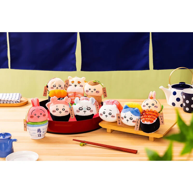 Chiikawa Sushi Mascot Complete SET of 9 types Plush Key Chain JAPAN NEW