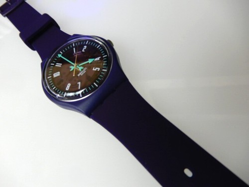 PHOTONIC PURPLE! Stunning Partial "SEE THRU" Swatch w Silicone Band, NIB! - 第 3/4 張圖片