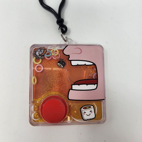 Rare Vintage Sushi Toss Water Game / Backpack Hang Fidget Keychain With Push But - Picture 4 of 7
