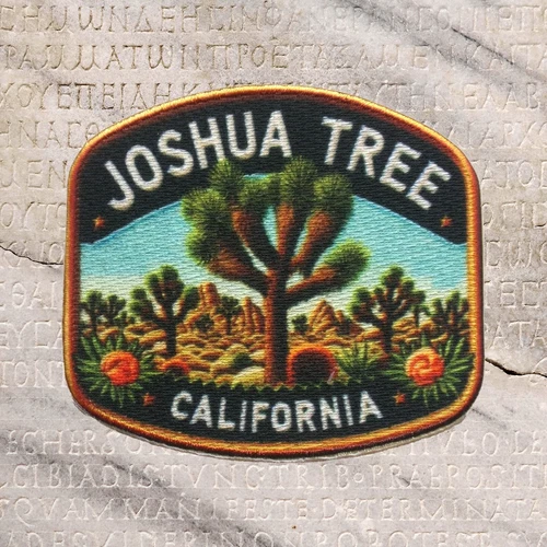 Joshua Tree National Park Patch Iron-on Applique Nature, Los Angeles, Mojave