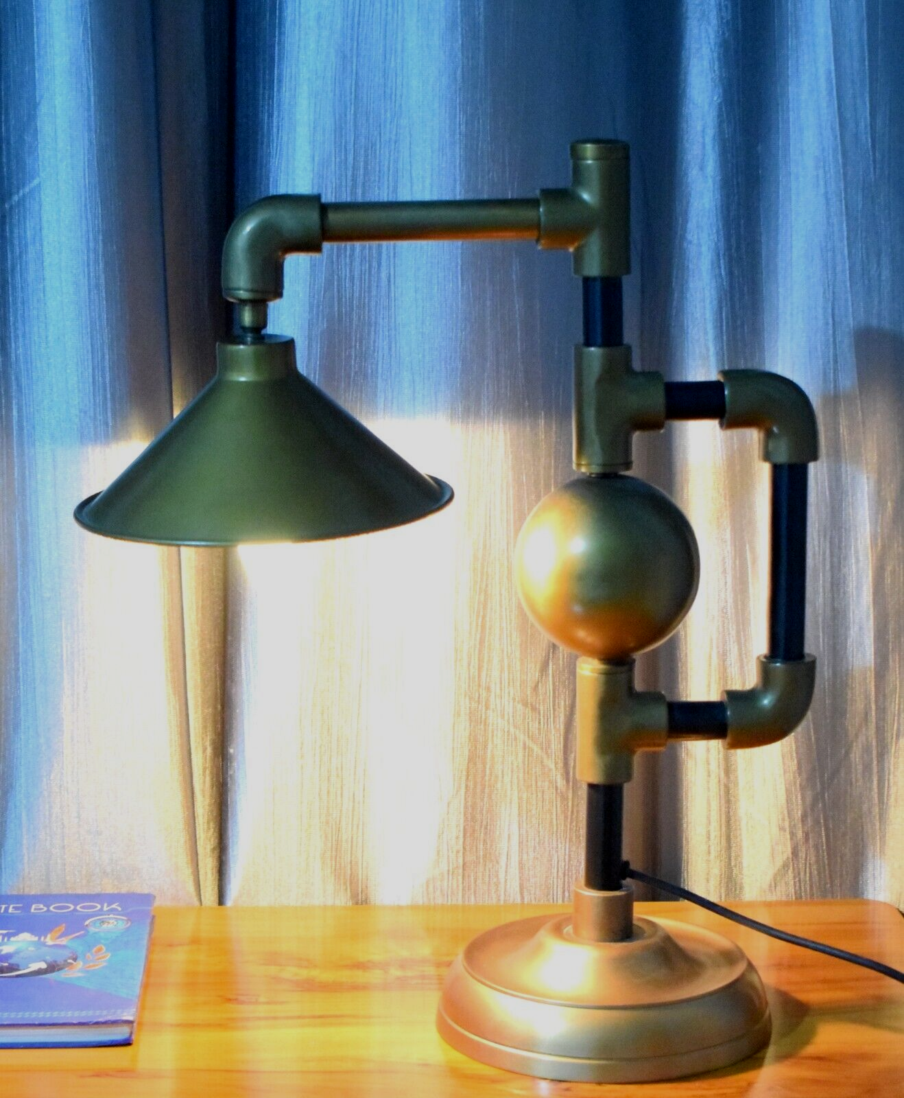 Table Lamp Mid-Century Industrial Table Lamp Room Corner Electric Lamp Vintage-image