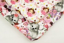 2 pack FITTED SHEETS for cot bed bedside crib mattress cover koalas fairies pink
