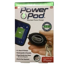 Power Pod As Seen On TV Keychain Phone Charger Compatible With iPhone New