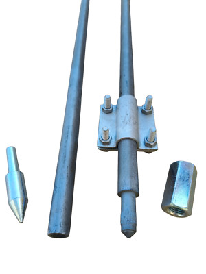 Tiefenerder Erder Erdung feuerverzinkt SET Ø20mm 1500mm 1,5m