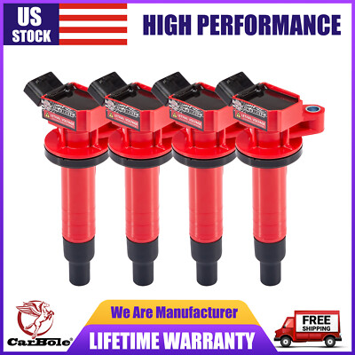 4pcs High Performance Ignition Coil for Toyota Celica 2000-2005 1.8L l4 UF247