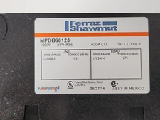 MERSEN power Distribution Block MPDB68123. 3p, 1000V, 620A, 2Line, 2 load