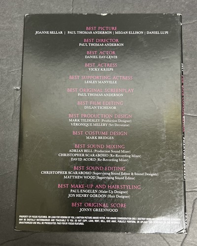 Phantom Thread DVD FYC (2017) Awards Screener Daniel Day-Lewis Focus Feature - Foto 5 di 5