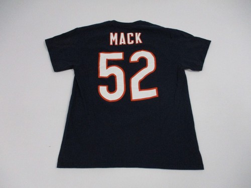 Majestic Chicago Bears Shirt Men Medium Blue Football Khalil Mack Casual NFL - Picture 9 of 10