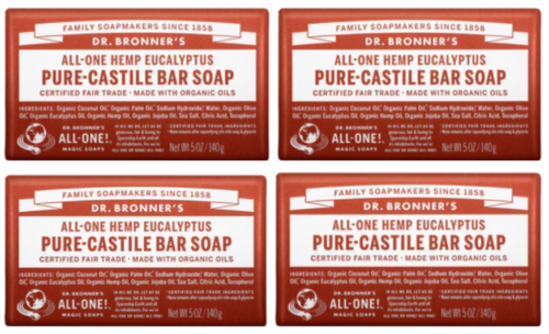 DR. BRONNER'S Eucalyptus Bar Soap - 5 oz ( 4 PACK ) - Picture 1 of 1