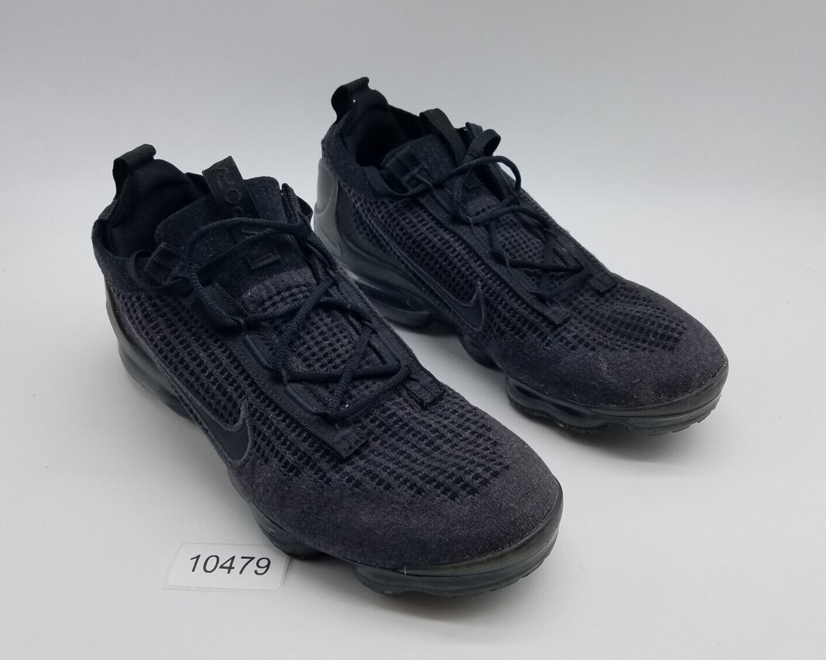 Nike Air VaporMax Flyknit 2021 Black Anthracite Men\'s Size 12 Running Shoes Nike Air VaporMax 2021 Flyknit Black Athletic | Mercari main image 4