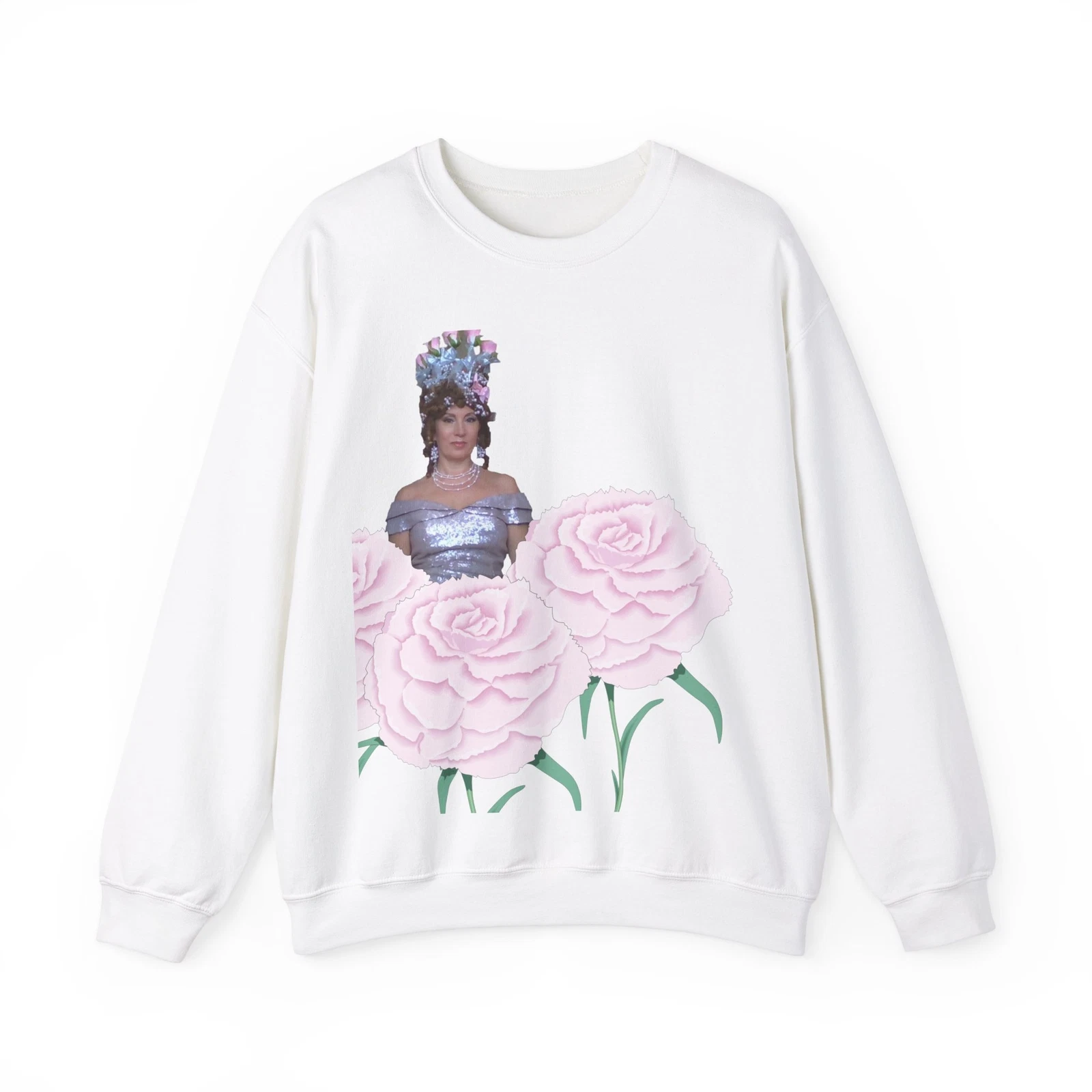 Unisex Crewneck Sweatshirt Roses Pullover Jumper Sweater Clothing Occasion Party