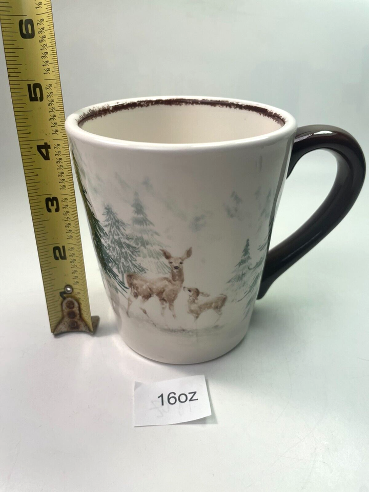 Robert Stanley Home Collection Christmas Mug Aspen Cove Deer 16 oz