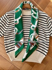 Sallys Boutique 18 Momme Twill Silk Wrap Scarf Horse Belt Print Square Shawl 35"