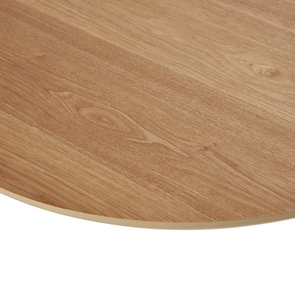 Side Table White Oak Effect Living Room Bedside Sofa End Round Modern Set Of 2 - Image 2 of 2