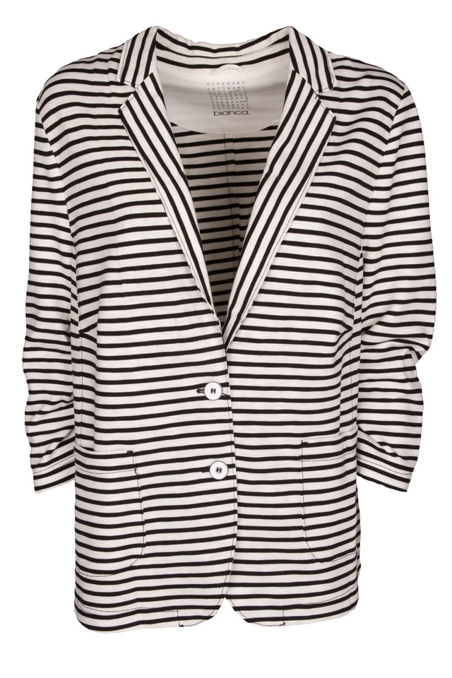 BIANCA Damen Blazer Damenblazer Weste Modell HANNA schwarz weiß NEU VIELE GRÖßEN - Bild 1 von 1