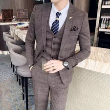 High-end Social Formal Suit 3 Pcs Set ( Jacket + Vest + Pants )