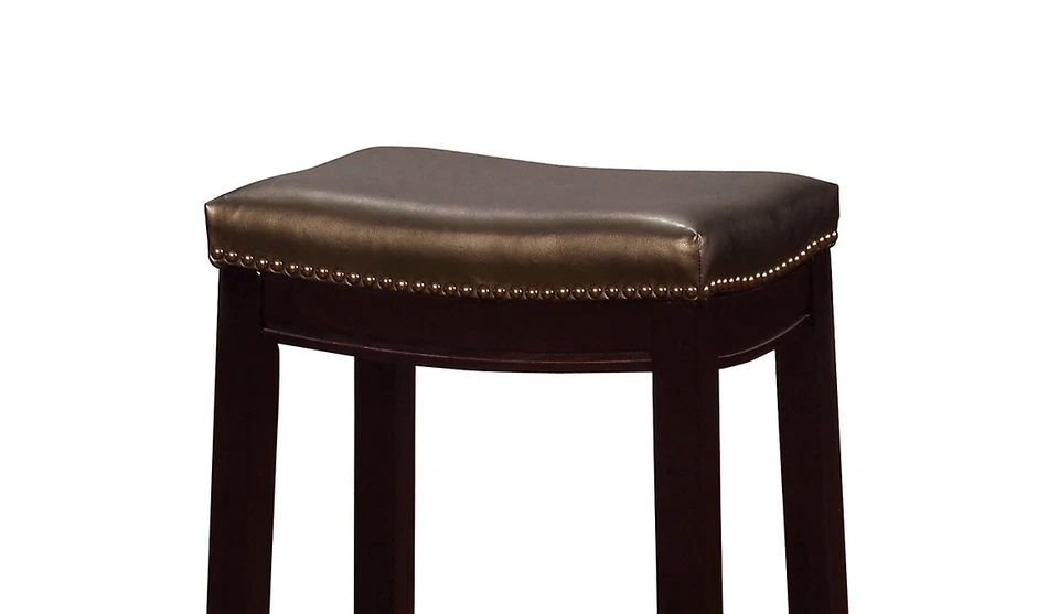 Linon Claridge 32.5" Wood Bar Stool in Bronze - Image 2 of 4