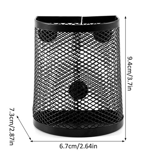 Magnetic Pencil Holder Sturdy Metal Mesh Pen Cup Portable Large Capacity qimAh - Picture 8 of 14