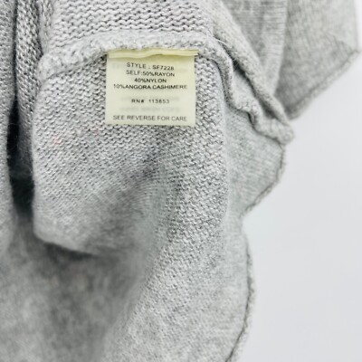 Market Spruce Cashmere Blend Sweater Grey Colorblock Asymmetrical
