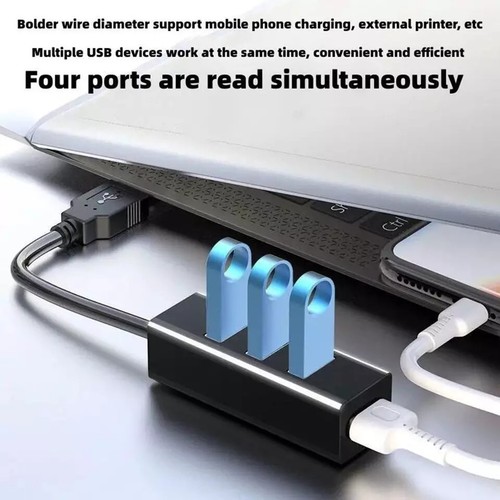 Mini 4 Port USB 2.0 HUB Multi Splitter Expansion For Desktop PC Laptop Adapter - Picture 5 of 8