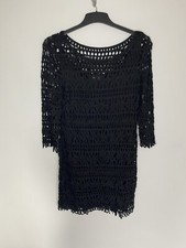 Phase Eight UK 12 Dress Black Crotchet Lined Occasion Party Christmas