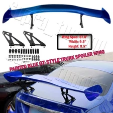 Painted Blue Universal 57" TYPE-1 ABS GT Trunk Adjustable Bracket Spoiler Wing
