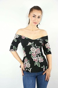 black off the shoulder top new look