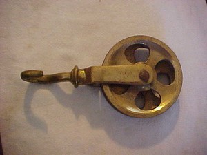 Fabulous Cast Brass Kerosene Hanging Lamp Ceiling Fixture Hook