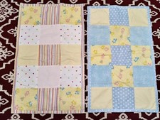 2 Bassinet Blankets Infant Baby Changing Pads CARE BEARS Tummy Pad Quilted 26"