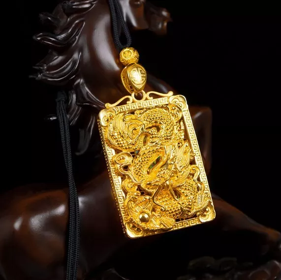 Men s Jewelry Dragon sytle 22K 23K 24K Thai Baht Gold Filled Yellow pendant