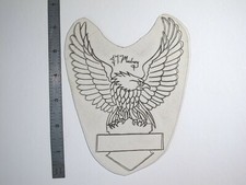 vtg 1960s 1970s Tattoo acetate stencil Eagle and Shield signed HAR4