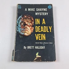 Vintage In a Deadly Vein by Brett Halliday Mike Shayne Dell Paperback c1943