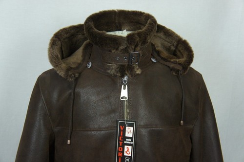 New B3 Men 100% Sheepskin Shearling Leather Bomber Aviator Flight Jacket S-7XL - Picture 3 of 12