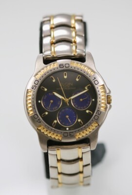商談中　ELGIN DATE QUARTZ ゴールドシルバー　デイデイト ヴィンテージ エルジン ELGIN デイトジャスト 腕時計 ゴールド