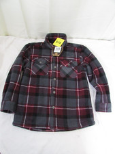 Freedom Foundry Boys Super Plush Flannel Burgundy/Grey/White - SMALL - NWT