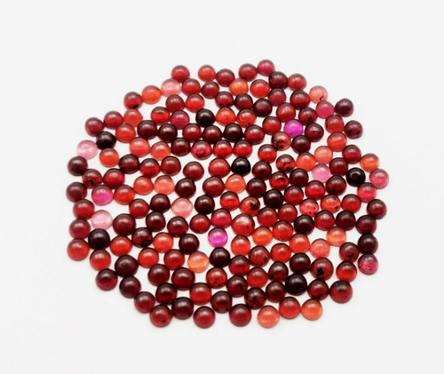 Cabochons Grenat étoile Rubis 100 Carats - Lot De 4-5 Pièces - Pierre Naturelle Polie - Inde