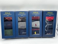NEW 3 PAIRS GIFT PACK MENS POLO RALPH LAUREN CREW SOCKS SHOE SIZE 6-12.5