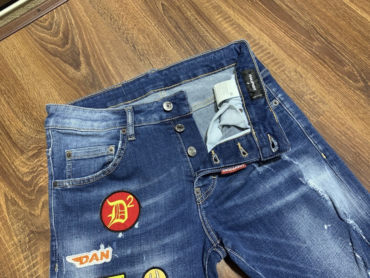 Dsquared2 Skinny Dan Patches Jeans Size 44 | eBay