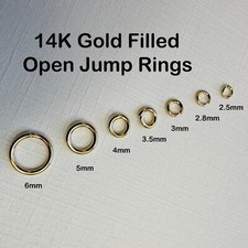 14K Gold Filled Jump Rings for Permanent Jewelry-Open Jump Rings(20,22,24 Gauge)