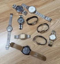LOT OF 10 WRIST WATCHES TO FIX MENS & WOMEN SEIKO CITIZEN MOMO MK DAVIS DKNY