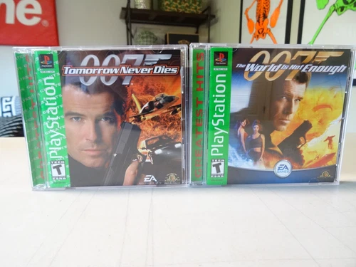 007 The World Is Not Enough & Tomorrow Never Dies PS1 PlayStation 1 Complete CIB