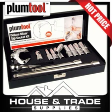 Plumtool Mixer Tap Socket Set Deluxe with Palm Wrench 9885 PTMT487
